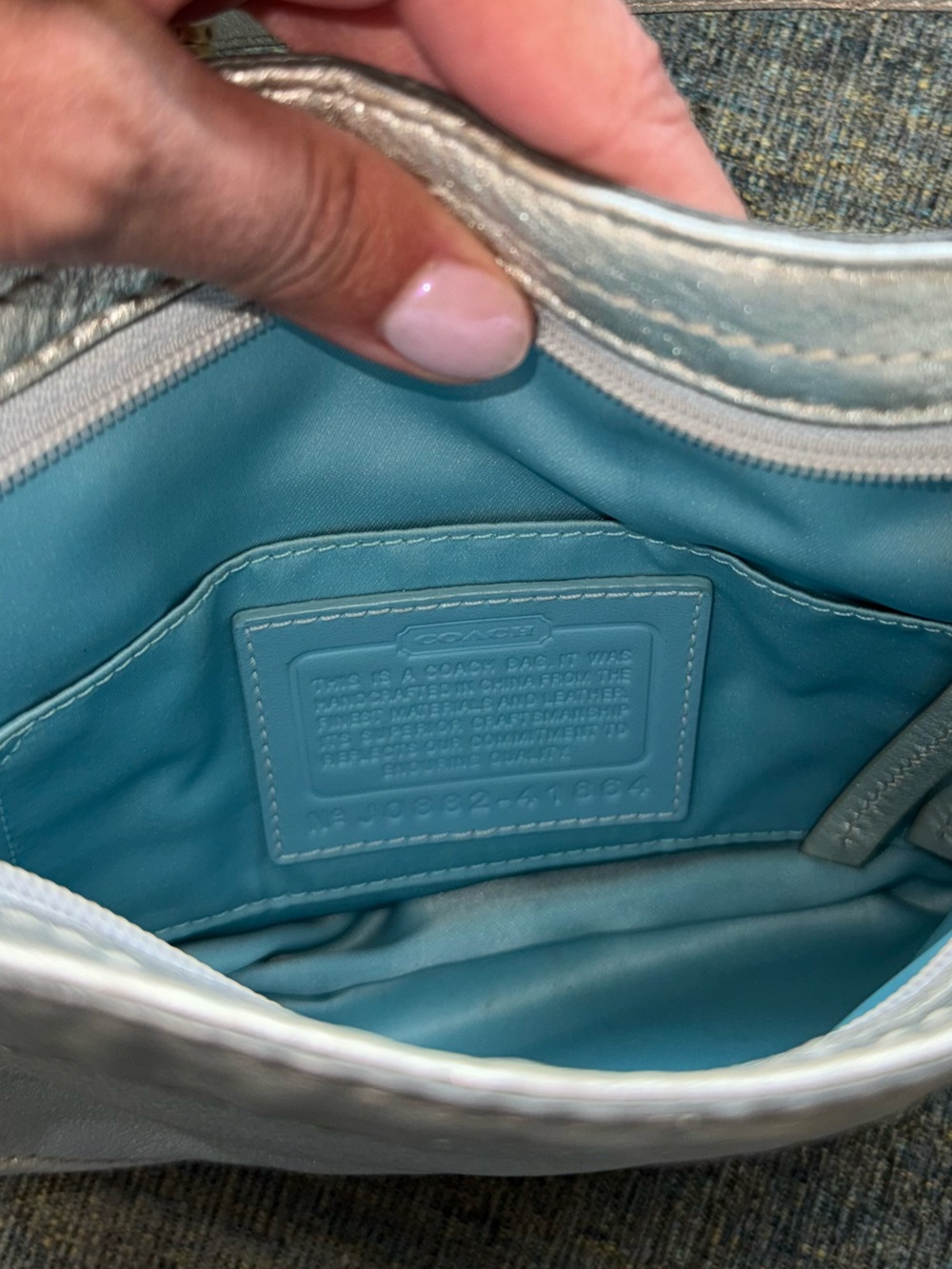 RARE: Coach Silver Purse - Picture 2 of 6
